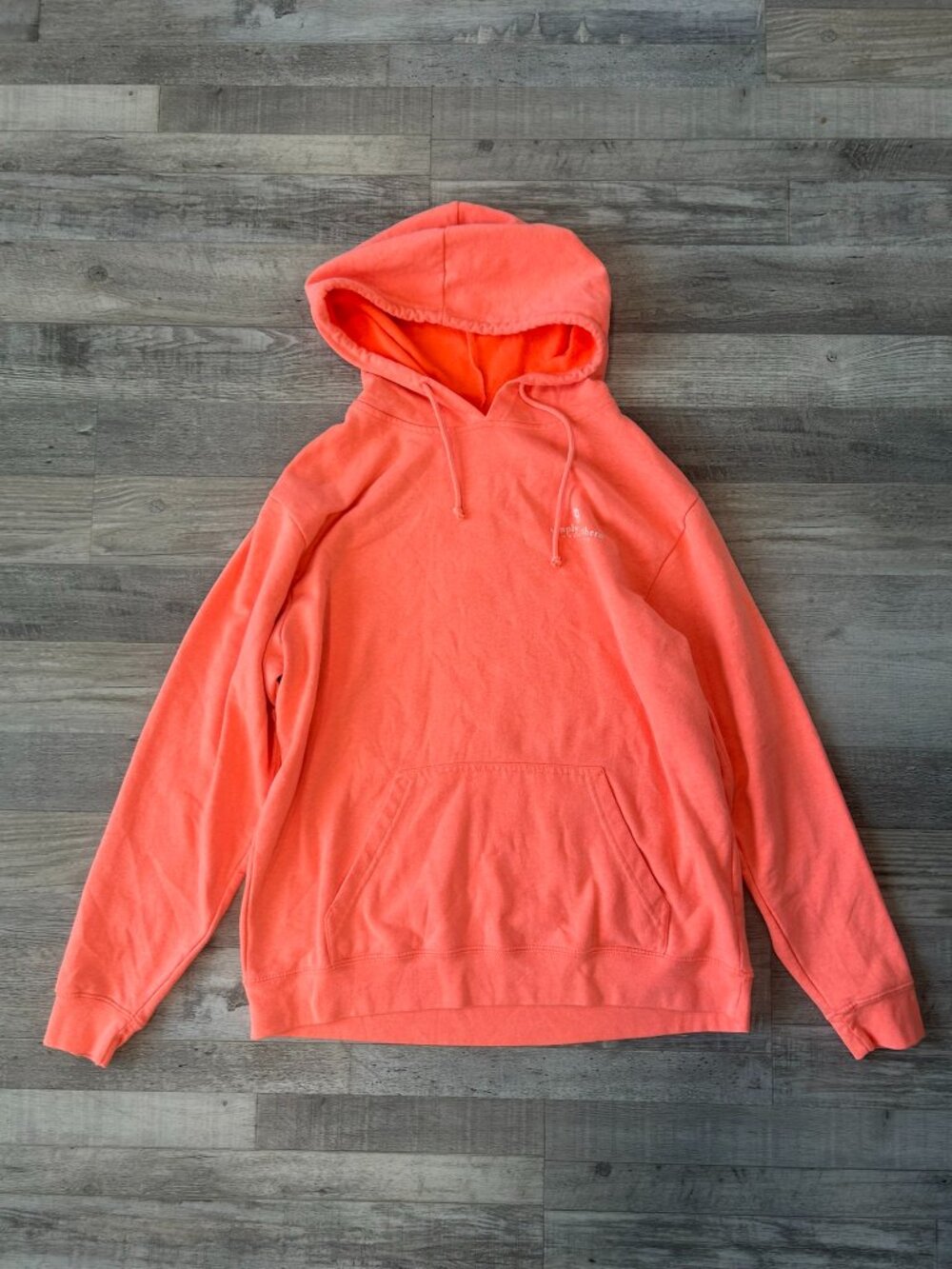Simply Southern Coral Hoodie Size Large Raised In The Country Graphic O32